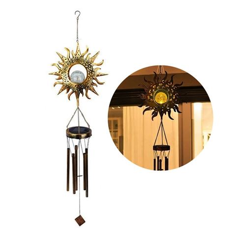 Imagen de Llamador de ángeles solar diseño sol calado con luz