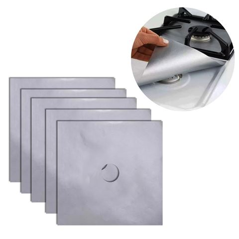 Imagen de Aluminio protector para hornallas de cocina-12pc