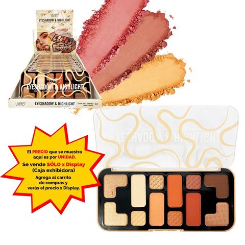 Imagen de Petaca Ushas sombras + iluminador- 12 tonos-