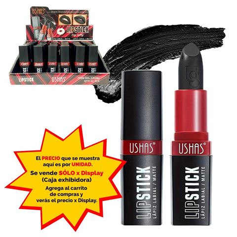 Imagen de Labial mate negro  Ushas