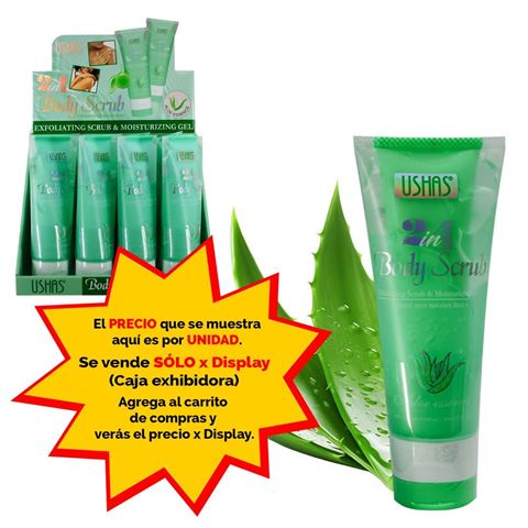 Imagen de Exfoliante corporal + Gel hidratante 2 en 1  con Aloe Ushas