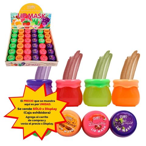 Imagen de Brillo labial bálsamo frutal Ushas