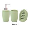 Imagen de Set de Baño Porta jabón líquido, porta cepillos y jabonera  3 piezas