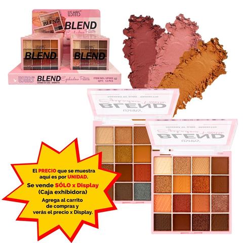 Imagen de Paleta Ushas de sombras-16 tonos-UF003-02