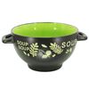 Imagen de Bowl de ceramica Soup color interior-negro exterior-con asas