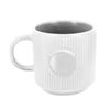 Imagen de Taza ceramica blanca-textura rayas verticales