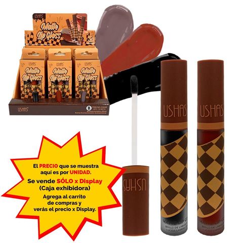 Imagen de Brillo de labios Ushas color x 3 pc - CS448B