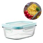 Imagen de Recipinte de vidrio cuadrado con tapa hermética color 500 ml