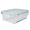 Imagen de Recipiente de vidrio rectangular con tapa hermética color 700 ml