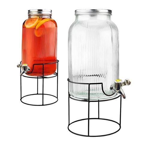 Imagen de Botellon dispensador con soporte canilla y tapa -17X30cm