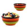 Imagen de Compotera de cerámica diseño a rayas colores