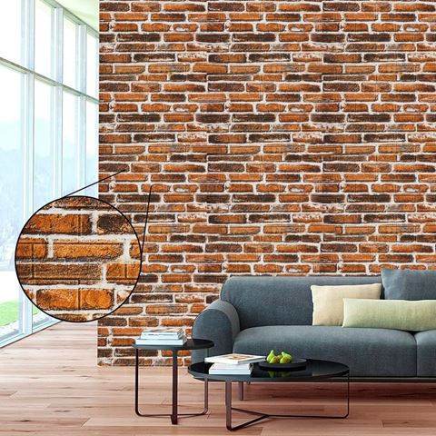 Imagen de Panel autoadhesivo 3D Para pared Decoración pared ladrillo retro