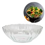 Imagen de Bowl de vidrio labrado con borde ondeado