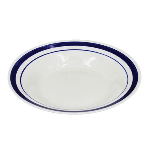 Imagen de Plato cerámica borde raya color 23cm