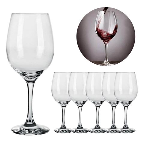 Imagen de Copas para agua de vidrio X 6pzas-7X19,5cm