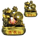 Imagen de Fuente de agua monedas y cuencos con bola cristal con luz