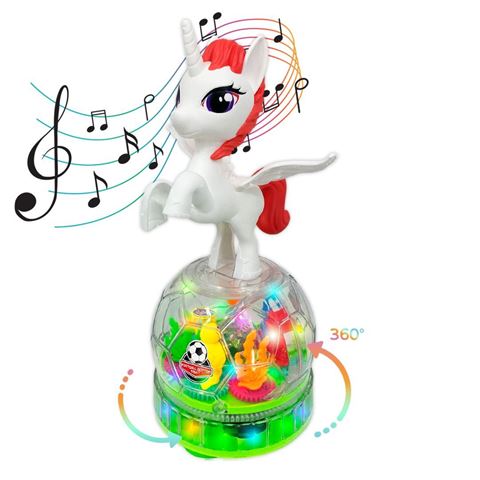 Imagen de Lámpara infantil giratoria Unicornio 29X11cm