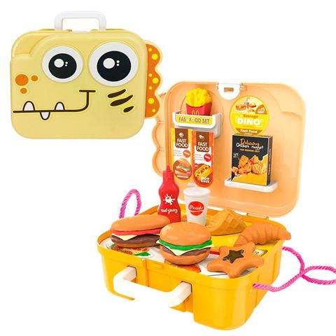 Imagen de Mochila dinosaurio-casa de comida rapida-20x15cm.