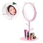 Imagen de Espejo de mesa organizador de alhajas con orejitas.