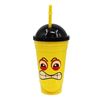 Imagen de Vaso plástico con tapa y sorbito caras