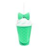 Imagen de Vaso plástico con tapa y sorbitos helado con moña