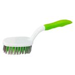 Imagen de Cepillo plastico con mango-25cm. Blanco y verde.