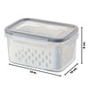 Imagen de Contenedor para alimentos con tapa y canasto de drenaje