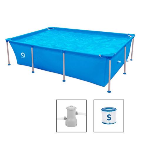 Imagen de Piscina estructural rectangular con bomba y filtro 2.612 litros