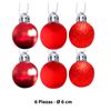Imagen de Bola esfera de navidad 6 unidades