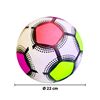 Imagen de Pelota de futbol - 22 cm. diseño exagonos  fondo gris y negr