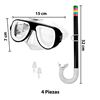Imagen de Mascara de natacion con snorkel en blister- 33x11cm. 6 color