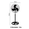 Imagen de Ventilador 3 en 1 de Pie Mesa o Pared Aspas de metal
