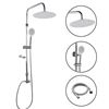 Imagen de Barra para ducha completa con duchero redondo, teléfono y jabonera