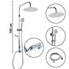 Imagen de Barra para ducha completa con duchero redondo, teléfono y jabonera