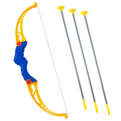 Imagen de Arco y flecha con ventosa en blister - 63x22cm.- 3 colores