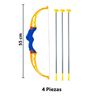Imagen de Arco y flecha con ventosa en blister - 63x22cm.- 3 colores