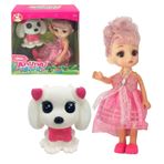 Imagen de Muñeca C/U con mascota en caja-12,5c14cm- 6 diseños