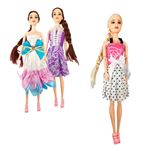 Imagen de Muñeca flaca con pelo-ropa en bolsa-29x7cm. 2 diseños