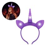 Imagen de Vincha luminosa Diseño Unicornio - Vincha de cotillón