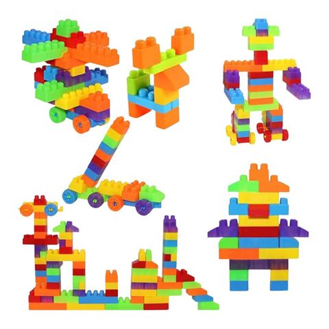 Imagen de Bloques de armar-80pc. en caja 10x15cm
