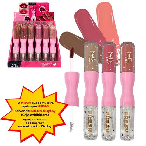 Imagen de Aceite labial Ushas + Brillo labial -2 en 1-LG2588B