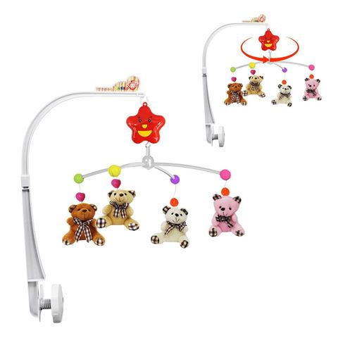Imagen de Movil musical para cuna-osos peluche-caja visora-38x28cm.