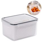 Imagen de Contenedor para alimentos con tapa y canasto de drenaje