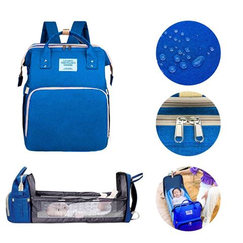 Imagen de Mochila bolso maternal bebé con cuna