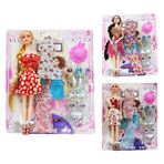 Imagen de Muñeca con accesorios-vestidos+corona-en bolsa-26x30cm.