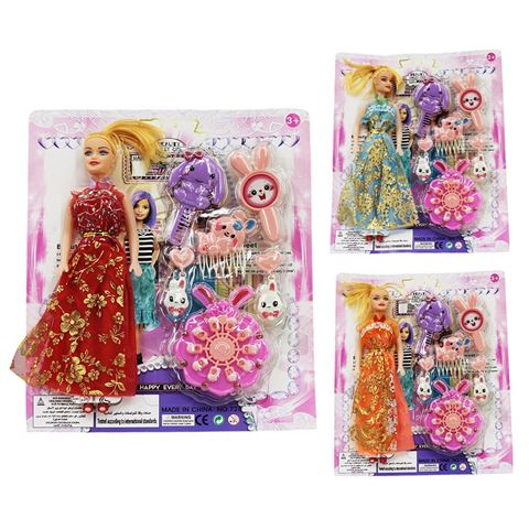 Imagen de Muñeca con accesorios en bolsa-26x30cm.