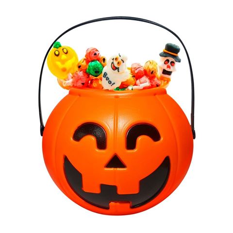 Imagen de Calabaza de hallowen con asa - 16cm