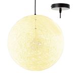 Imagen de Lámpara De Techo Pantalla Rústica Globo Mimbre Para Colgar