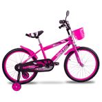 Imagen de Bicicleta Rodado 20 Con rueditas canasto caramañola espejo Lo Ideal