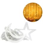 Imagen de Cortina Guía de Luces Estrellas y Lunas con Luciérnagas Led